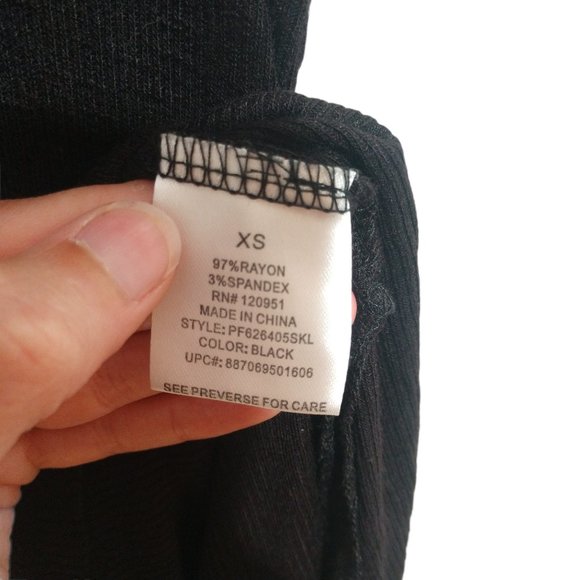 Pink Republic Black Ribbed Flowy Tank Top Size XS - Picture 11 of 11